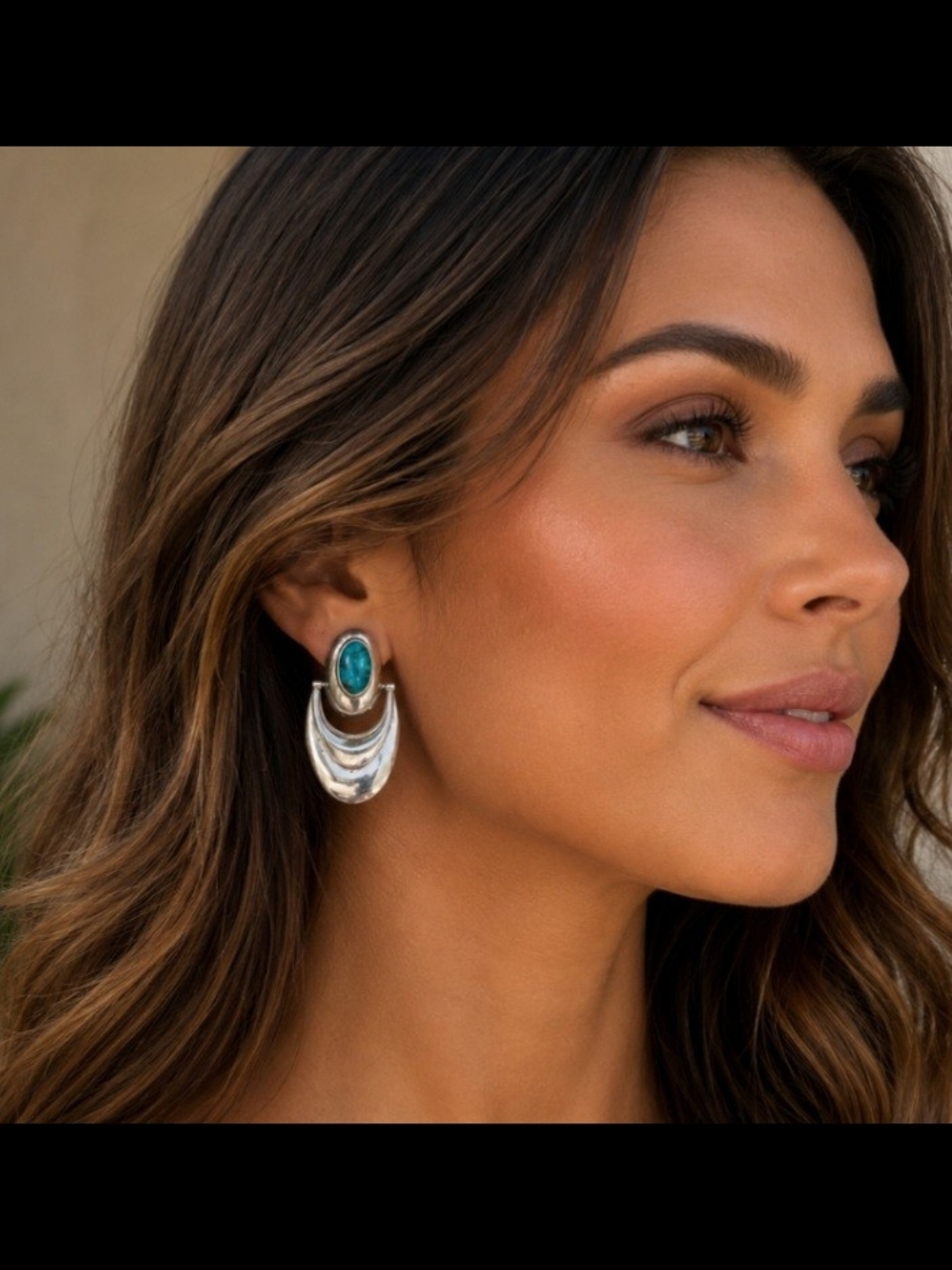 Silver 925 Drop Earrings with Turquoise